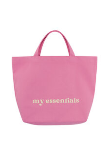 Roze Canvas Tas &quot;My Essentials&quot;|Shopper tas|Boodschappen strandtas