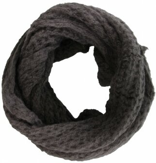 Soft knitted snood|Light grey dark grey