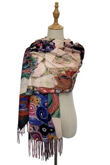 Wool mix scarf Gustav Klimt|Multicolor|Art The Maiden