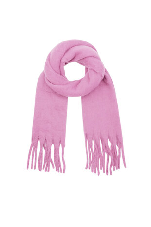 Warme dames sjaal Colourful Pink|Lichtroze shawl