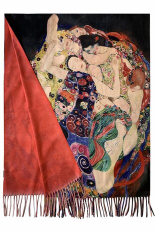 Wool mix scarf Gustav Klimt|Multicolor|Art The Maiden