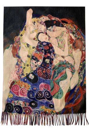 Wool mix scarf Gustav Klimt|Multicolor|Art The Maiden